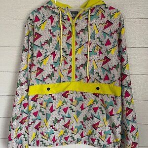 Vintage Black Jack 1999 Windbreaker Jacket Retro 90's Colorful hooded‎ Size S